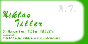 miklos tiller business card